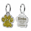 Personalized Engraved Pet ID Tag with Glitter Finish