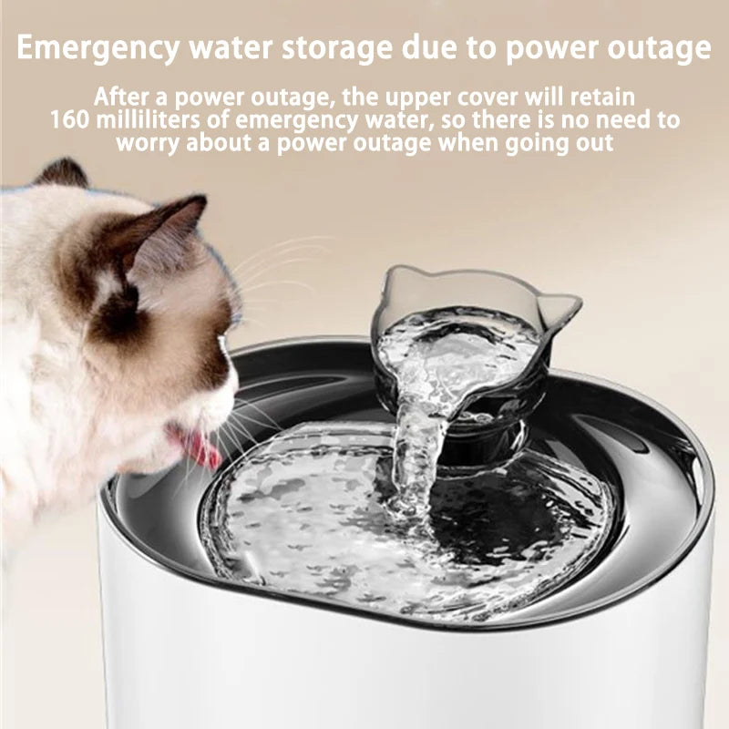 2.2L Pet Water Fountain with Filtration and Ultra-Quiet Pump