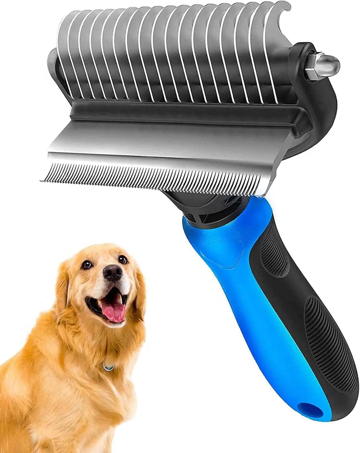 3-in-1 Pet Deshedding Brush for Dogs and Cats