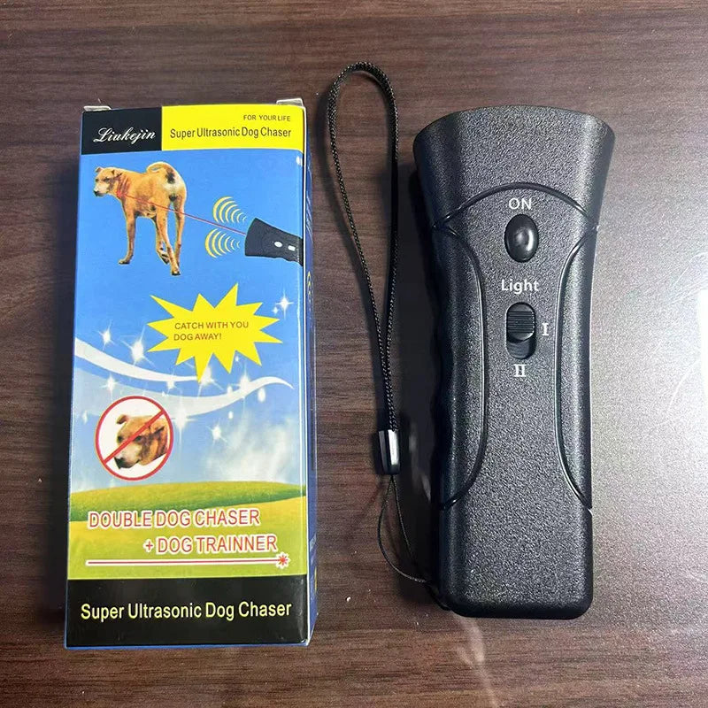 Ultrasonic Dog Repeller with LED Flashlight