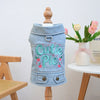 Charming Denim Jacket for Small Dogs with Playful Prints
