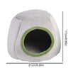 Cozy Plush Small Animal Hideout Bed with Detachable Semi-Enclosed Design