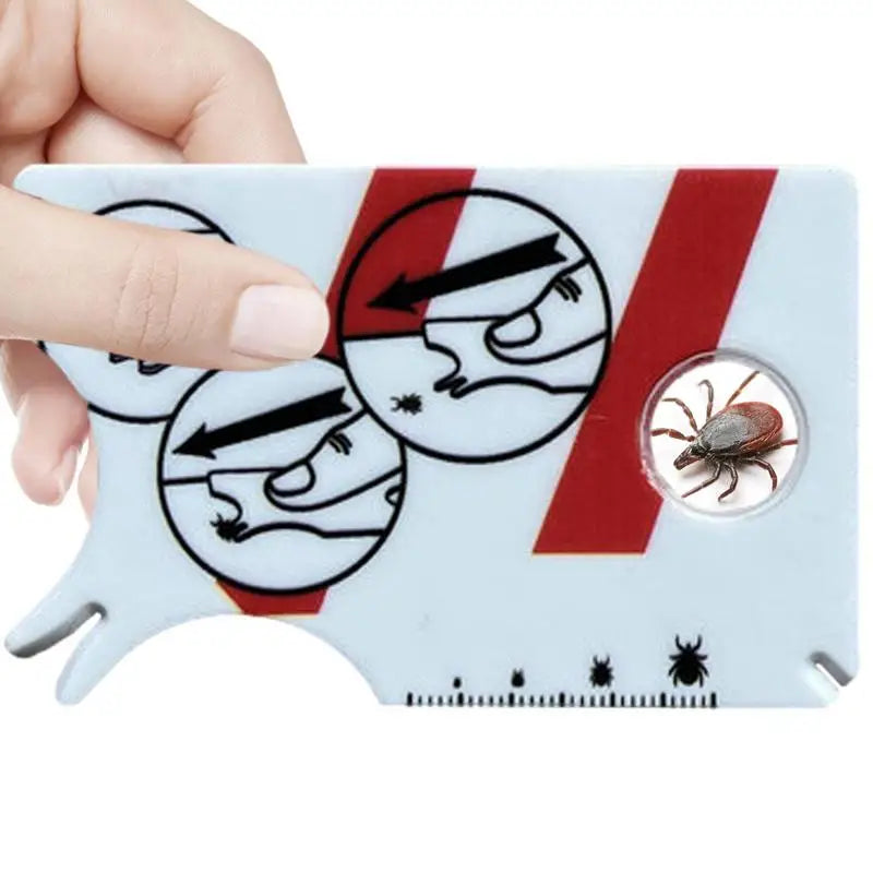Tarjeta para Quitar Garrapatas con Lupa