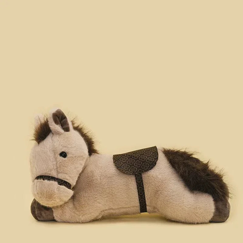 Lying Horse Plush Toy – Soft Stuffed Animal for Lounge & Decor