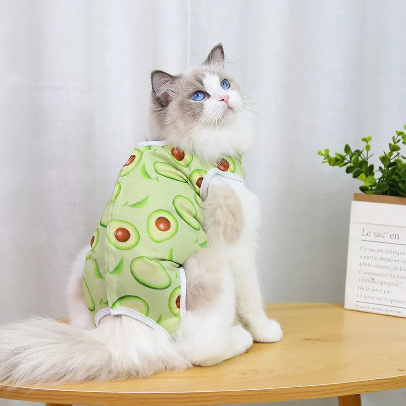 Cat Recovery Vest – Soft Anti-Licking Protector for Post-Surgery Care
