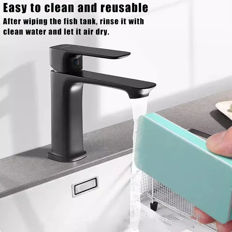 Fish Tank Glass Cleaning Brush with Polishing Pad