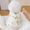 Princess Mesh Dog Dress with Bow Lace Trim