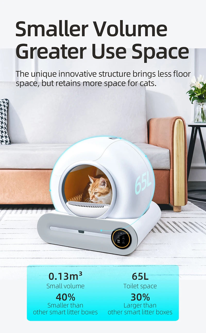 Automatische, selbstreinigende geschlossene Katzentoilette