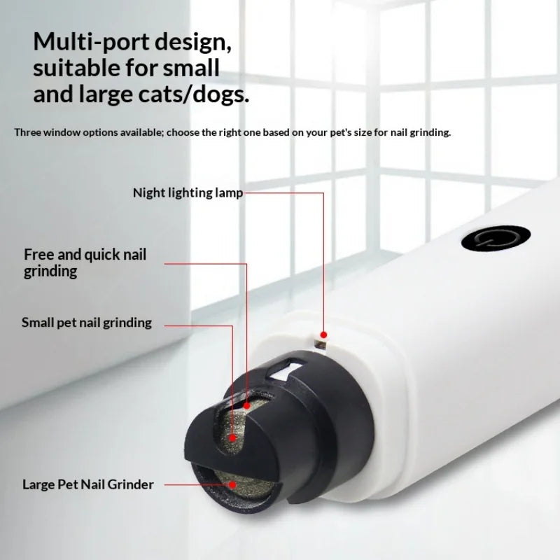 Quiet Electric Pet Nail Grinder for Dogs and Cats