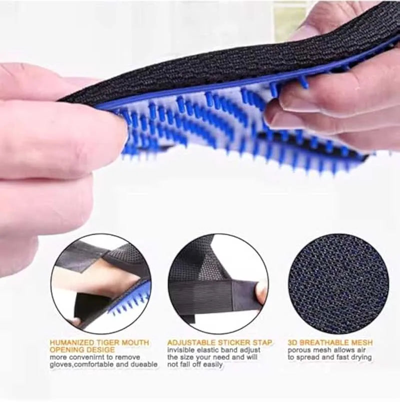 Pet Hair Remover Gloves – Dog & Cat Grooming Brush