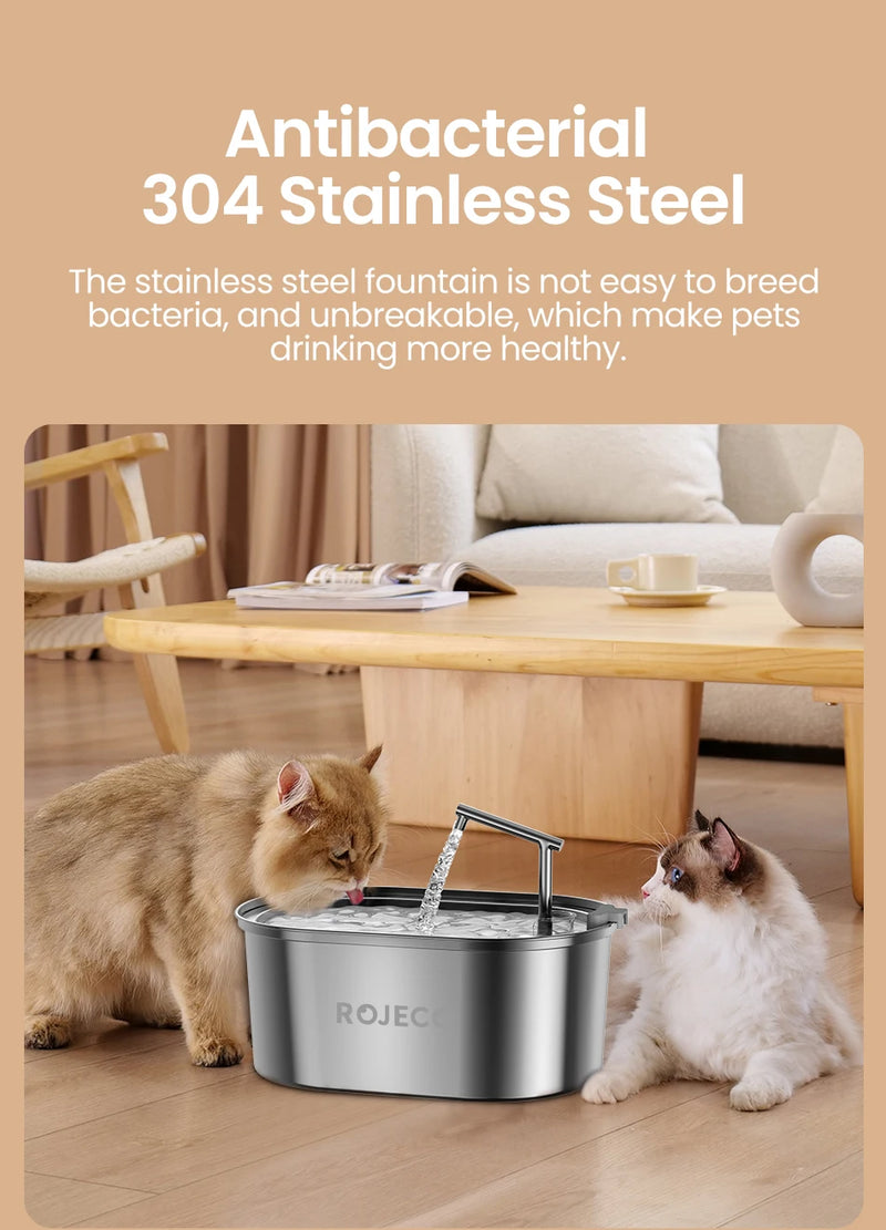 Stainless Steel Automatic Pet Water Fountain
