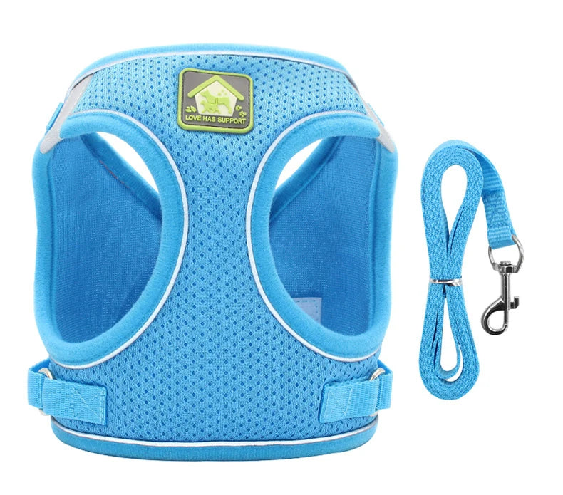 Adjustable Mesh Dog Harness Vest for Small and Medium Pets