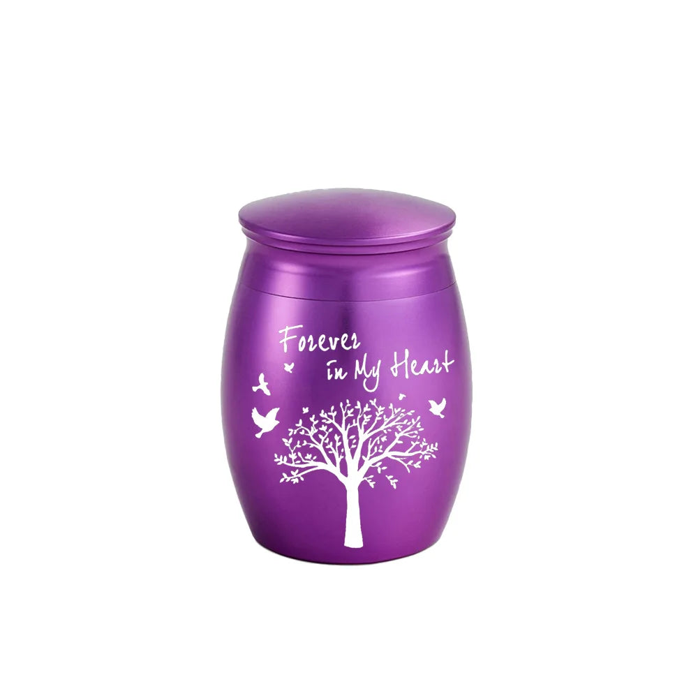 Aluminum Memorial Urn with Tree of Life Design for Ashes of Humans or Pets