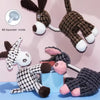 Plush Squeaky Donkey Dog Toy for Teething and Interactive Play