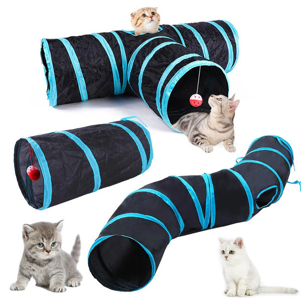 Tunnel pliable pour chat – Jouet d'intérieur