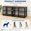 Extra Large Wooden Double Dog Crate with Divider and 3 Doors