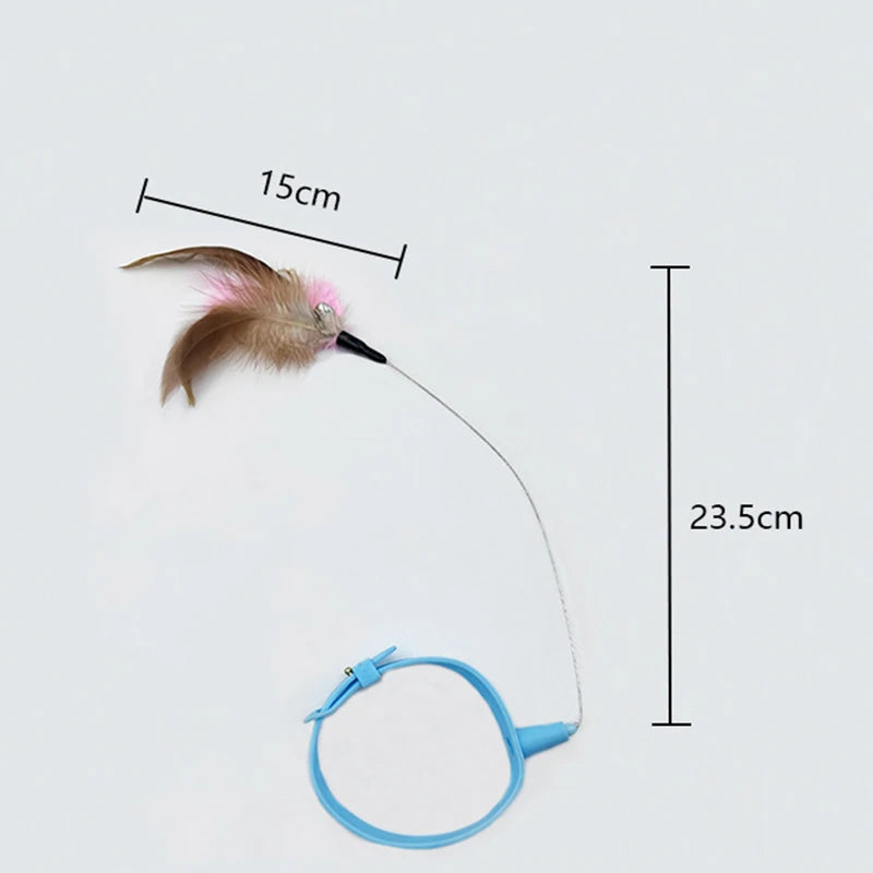 Cat Collar Toy with Feather Bells