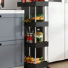 Rolling Utility Storage Cart with 3/4 Tiers