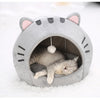 Warm Cat Bed Cave with Cushion and Pet House