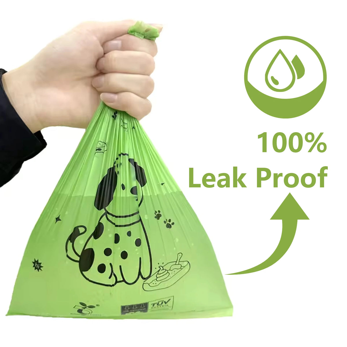 Compostable Dog Waste Bags - Eco-Friendly, Leak-Proof Pet Poop Bags
