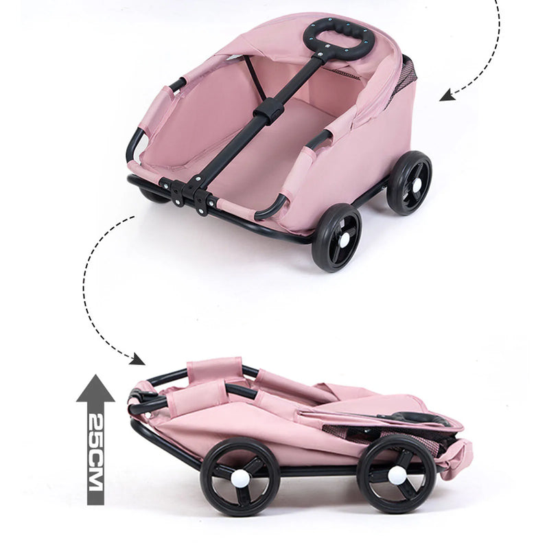 Foldable Pet Stroller with Sun Canopy