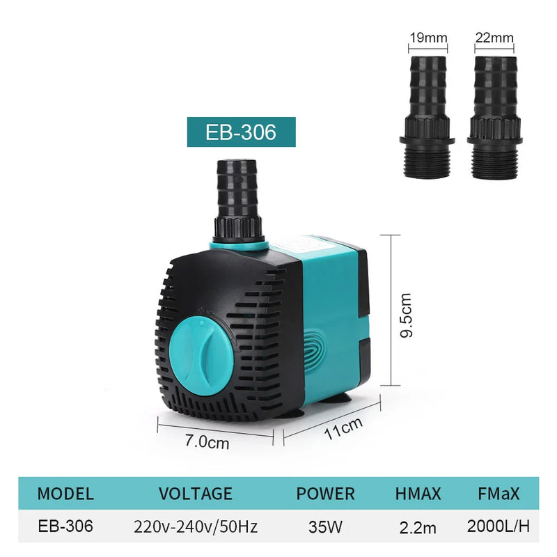 Pompe à eau submersible pour aquarium