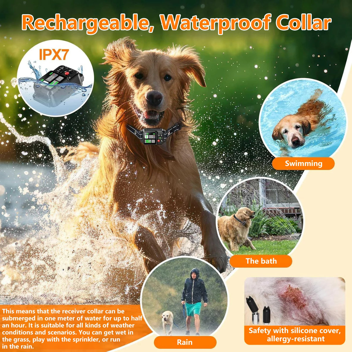 GPS Wireless Dog Fencing System with Adjustable Boundary Range