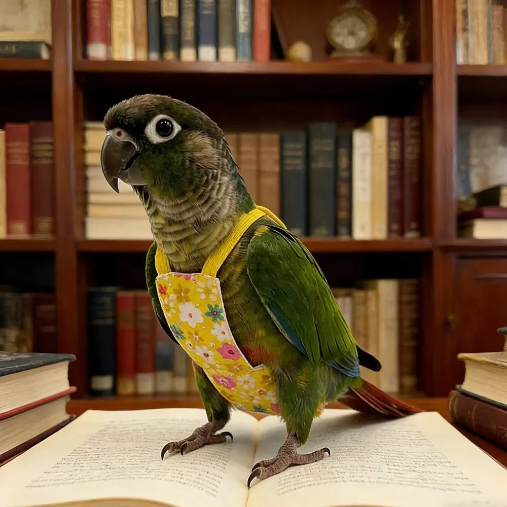 Breathable Parrot Flight Suit with Poop Pocket
