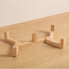Elevated Ceramic Pet Bowl with Wooden Stand