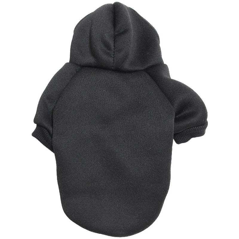 Pull gris foncé en laine pour lapin avec capuche et poche pour petits animaux.