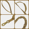 Tactical Dog Leash with Dual Handles and Shock-Absorbing Bungee