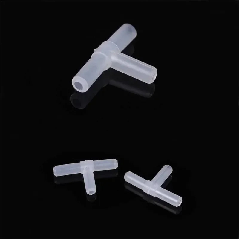 Raccords en T en plastique 4 mm pour tuyaux d'aquarium