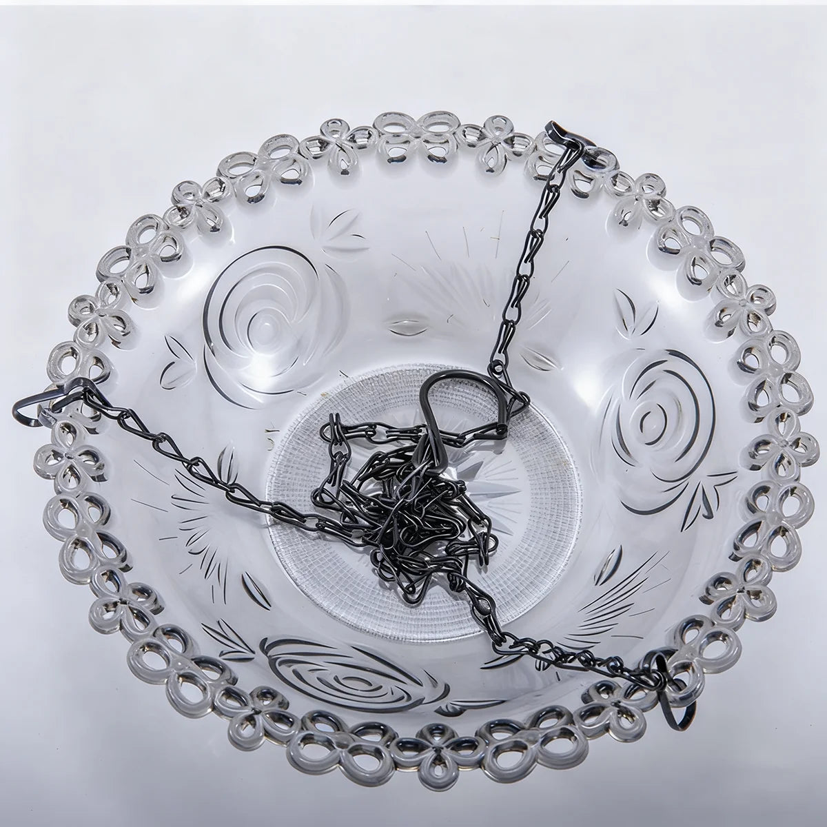 Solar Hanging Bird Bath Fountain with Glass Bowl