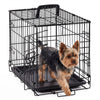 Small Dog Crate — Foldable Metal Kennel with Secure Locks & Removable Tray