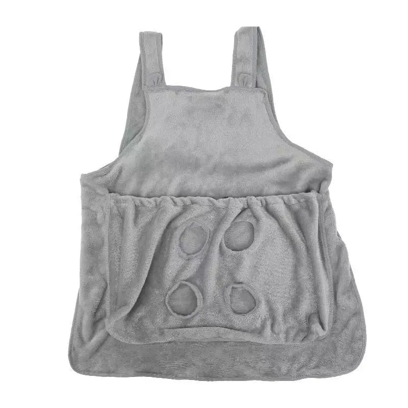 Plush Cat Carrier Apron with Cozy Sleeping Pocket for Small Pets