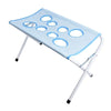 Hamac pliable bleu clair pour soins des animaux avec cadre blanc pour le bain et la coupe des griffes