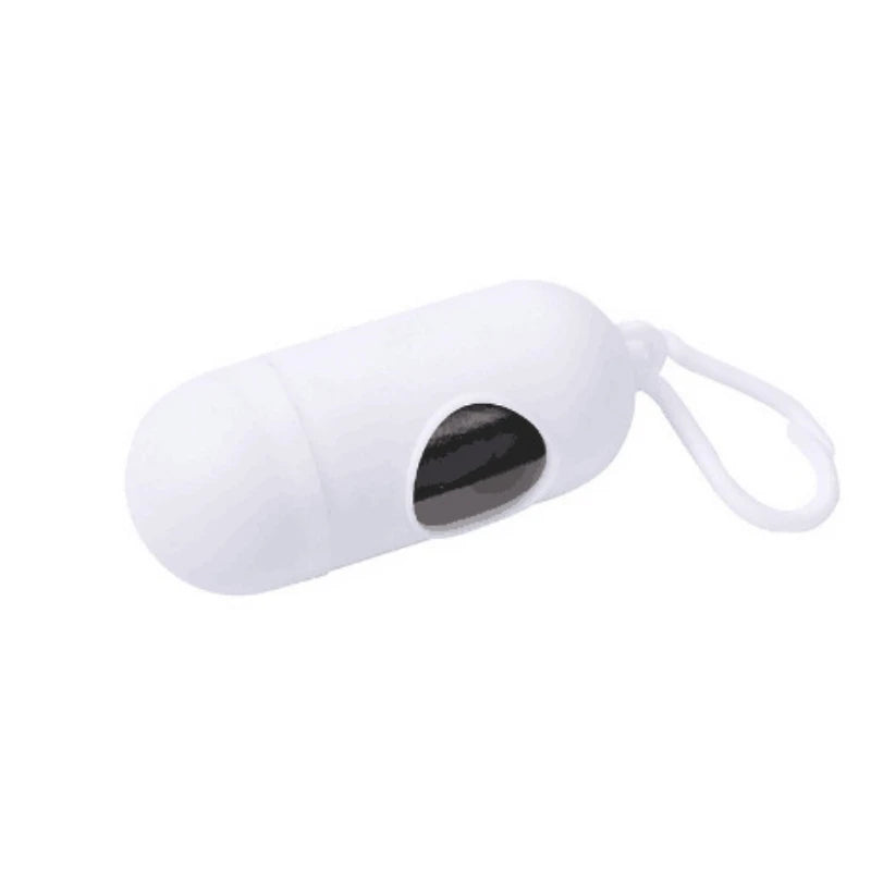 Capsule-Shaped Dog Waste Bag Dispenser with Clip