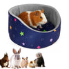 Cozy Fleece Hideout Bed for Small Pets with Removable Cushion