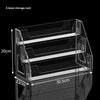 Clear Acrylic Display Stand with Slanted Tiers for Business Cards, Brochures & Cosmetics