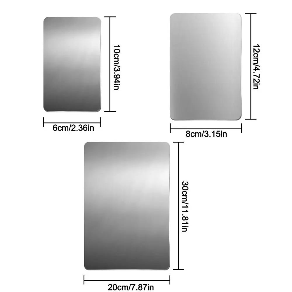 Three rectangular aluminum cooling plates for hamsters and small animals shown with dimensions.