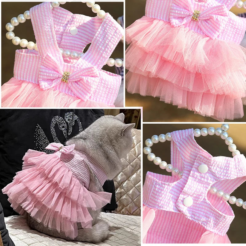 Vestido de Verano para Perro con Falda de Encaje