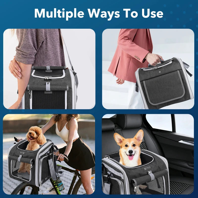 Expandable Pet Bike Basket & Travel Backpack