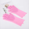 Gants en Silicone pour Bain de Chat & Brosse de Massage