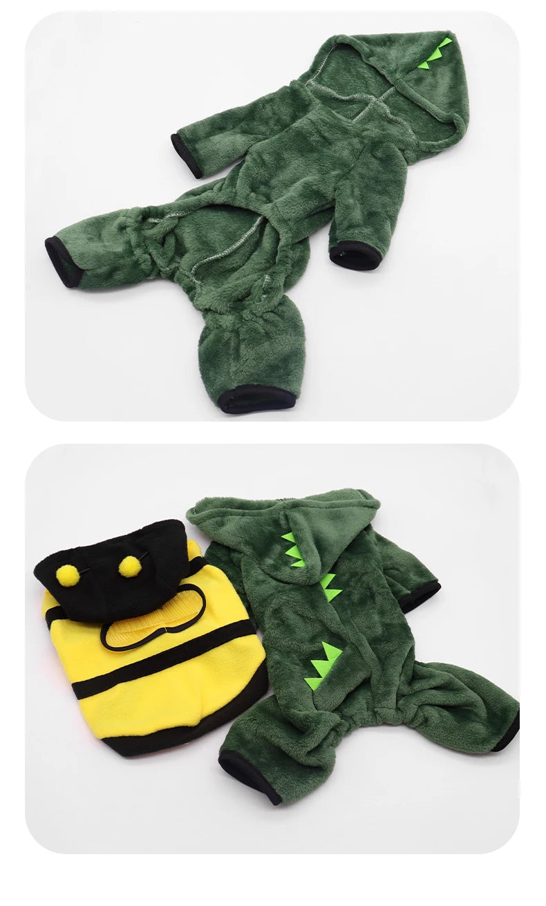Dinosaur Costume Hoodie for Small Dogs and Cats