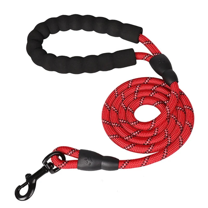 Reflective Dog Leash with Padded Handle - Heavy Duty Double Rope