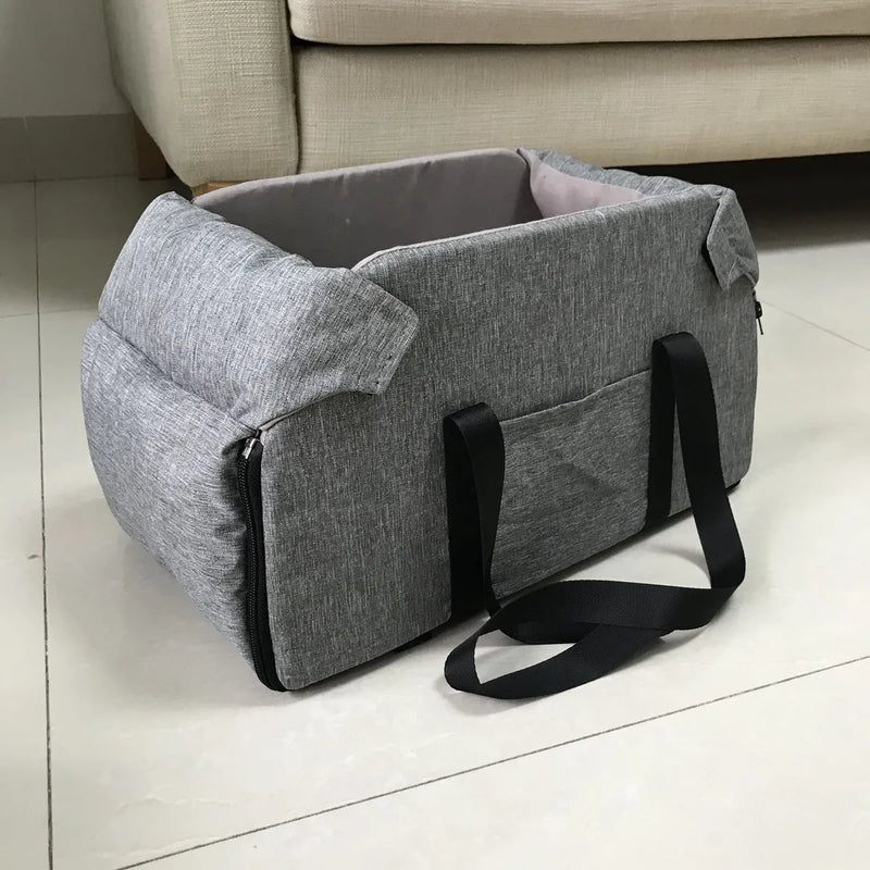 Portable Console Booster Dog Car Seat for Small Dogs and Cats