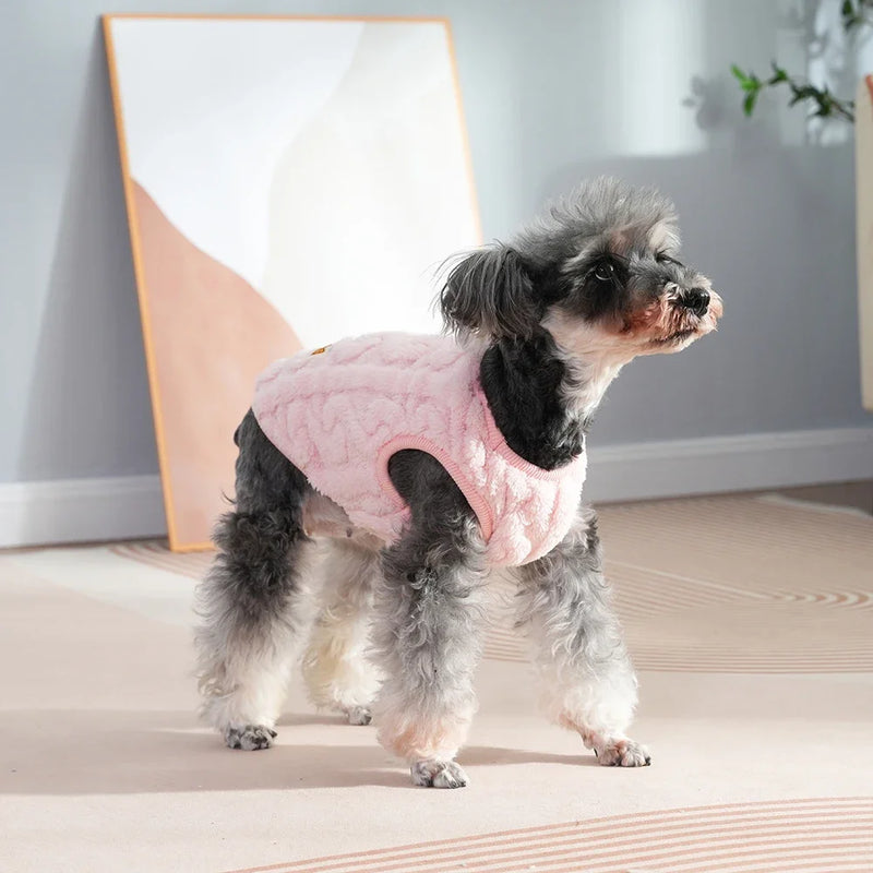 Chaleco de Felpa Suave para Perros en Invierno