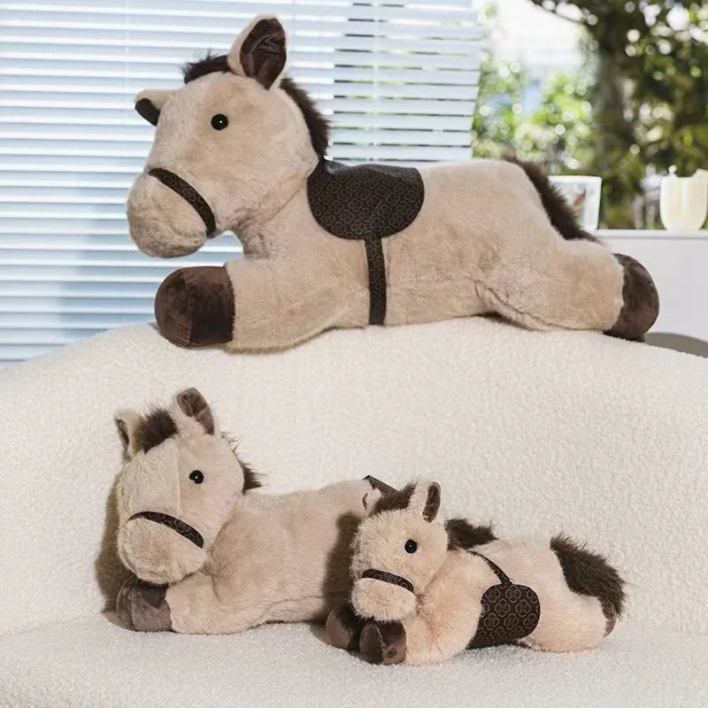 Lying Horse Plush Toy – Soft Stuffed Animal for Lounge & Decor