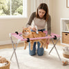 Foldable Pet Grooming Hammock Stand with Breathable Mesh