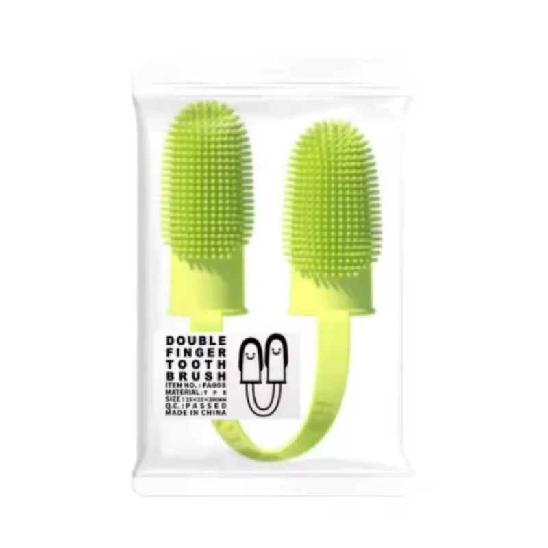Brosse à dents deux doigts pour chiens et chats